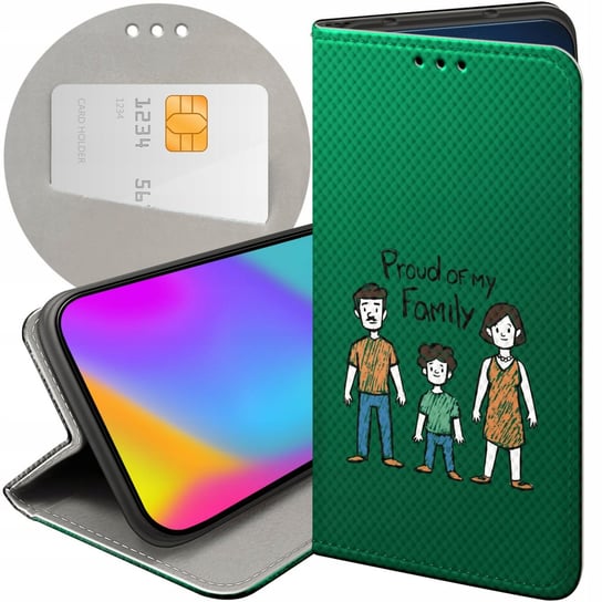 Etui Z Klapką Do Redmi Note 11 4G / 11S 4G Wzory Rodzina Familia Dom Case Xiaomi