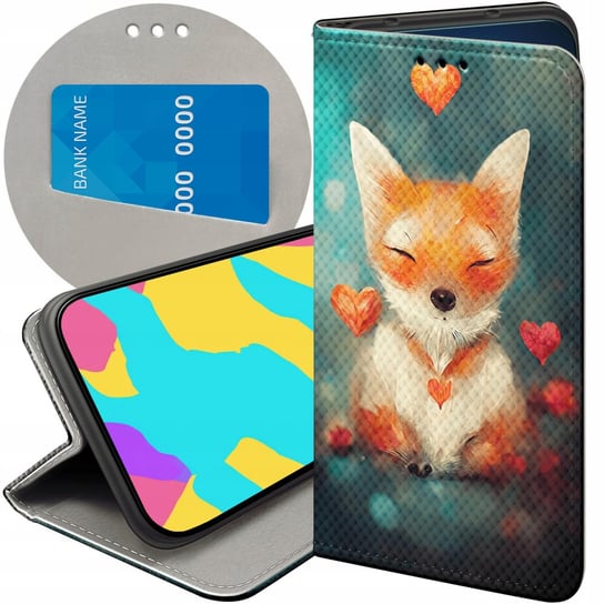 ETUI Z KLAPKĄ DO REDMI NOTE 11T PRO / POCO X4 GT WZORY LISKI LISY FOX CASE Xiaomi