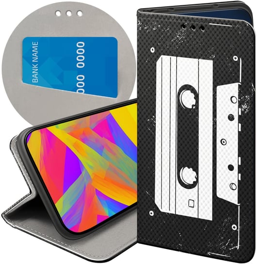 ETUI Z KLAPKĄ DO SAMSUNG A13 5G / A04S WZORY RETRO OLD SCHOOL MUZYKA GRY Samsung