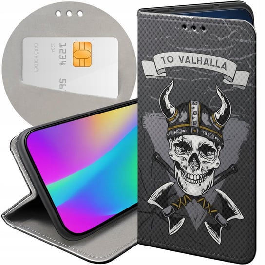 ETUI Z KLAPKĄ DO SAMSUNG A13 5G / A04S WZORY WIKINGOWIE VIKING RUNY ODYN Samsung Electronics