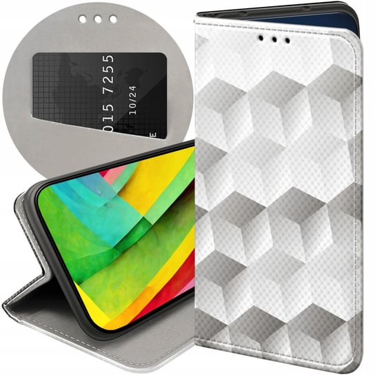 ETUI Z KLAPKĄ DO SAMSUNG GALAXY A03 WZORY 3D GEOMETRYCZNE ILUZJA FUTERAŁ Samsung Electronics