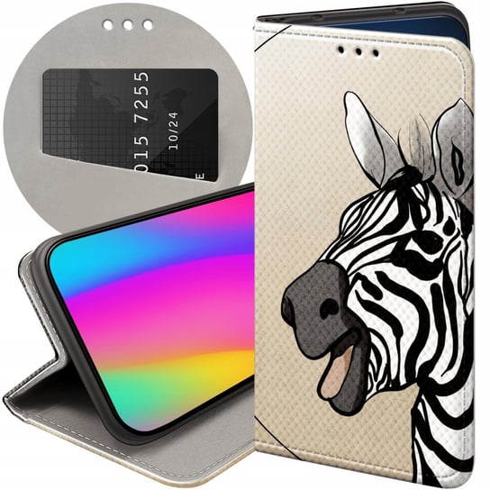 ETUI Z KLAPKĄ DO SAMSUNG GALAXY A03 WZORY ZEBRA ZEBERKA PASKI FUTERAŁ CASE Samsung Electronics