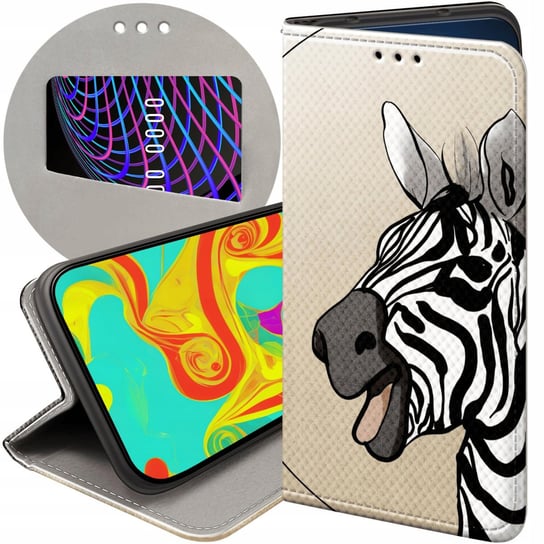 ETUI Z KLAPKĄ DO SAMSUNG GALAXY A03S WZORY ZEBRA ZEBERKA PASKI FUTERAŁ CASE Samsung Electronics