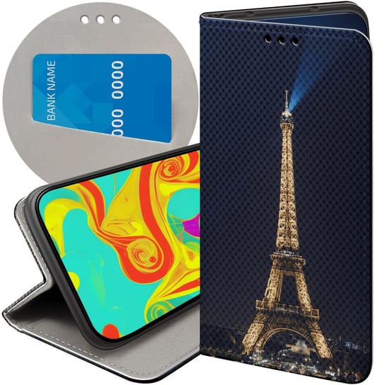 ETUI Z KLAPKĄ DO SAMSUNG GALAXY A05 WZORY PARYŻ FRANCJA EIFFEL FUTERAŁ CASE Samsung Electronics