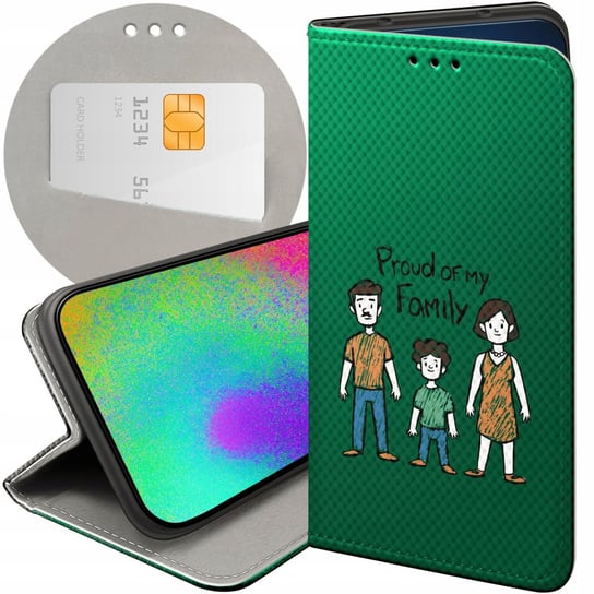 ETUI Z KLAPKĄ DO SAMSUNG GALAXY A05 WZORY RODZINA FAMILIA DOM FUTERAŁ CASE Samsung Electronics