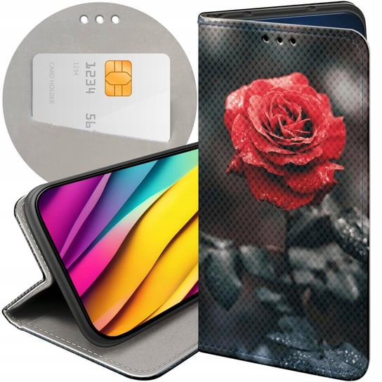 ETUI Z KLAPKĄ DO SAMSUNG GALAXY A05 WZORY RÓŻA Z RÓŻĄ ROSE FUTERAŁ CASE Samsung Electronics