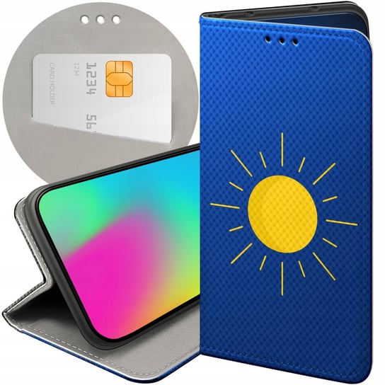 ETUI Z KLAPKĄ DO SAMSUNG GALAXY A05 WZORY SŁOŃCE PLANETY SUN FUTERAŁ CASE Samsung Electronics