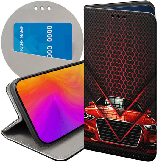 ETUI Z KLAPKĄ DO SAMSUNG GALAXY A05S WZORY AUTO MOTOR POJAZDY SAMOCHODY Samsung Electronics