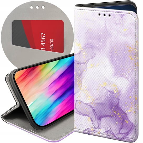 ETUI Z KLAPKĄ DO SAMSUNG GALAXY A05S WZORY FIOLETOWE FIOLET KSZTAŁTY CASE Samsung Electronics