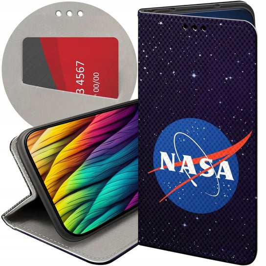 ETUI Z KLAPKĄ DO SAMSUNG GALAXY A05S WZORY NASA KOSMOS ASTRONOMIA GWIAZDY Samsung Electronics