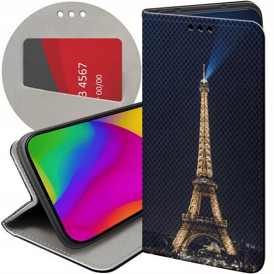 ETUI Z KLAPKĄ DO SAMSUNG GALAXY A05S WZORY PARYŻ FRANCJA EIFFEL FUTERAŁ Samsung Electronics