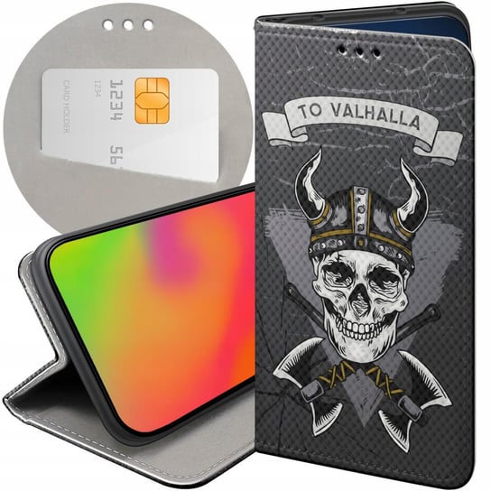 ETUI Z KLAPKĄ DO SAMSUNG GALAXY A05S WZORY WIKINGOWIE VIKING RUNY ODYN CASE Samsung Electronics