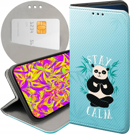 ETUI Z KLAPKĄ DO SAMSUNG GALAXY A10 WZORY PANDA BAMBUS PANDY FUTERAŁ CASE Samsung Electronics