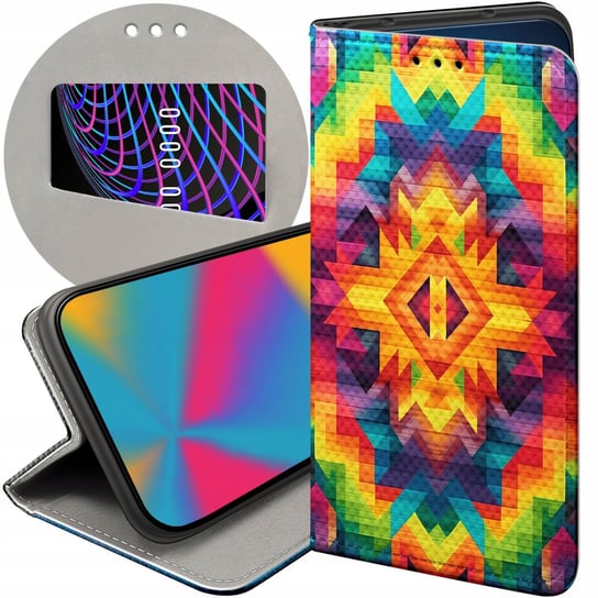 ETUI Z KLAPKĄ DO SAMSUNG GALAXY A12 WZORY AZTECKIE AZTEC AZTECY FUTERAŁ Samsung Electronics