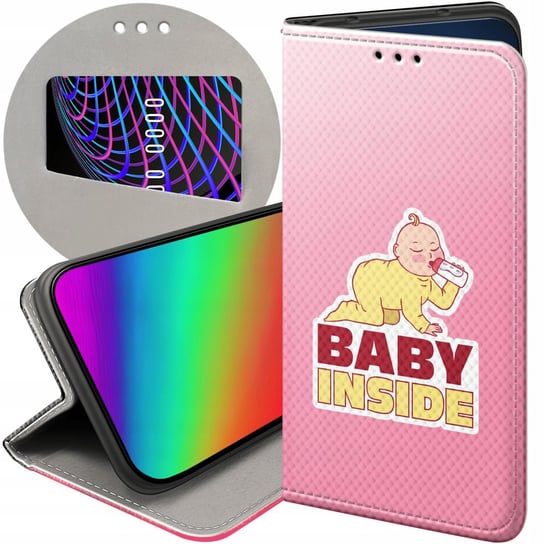 ETUI Z KLAPKĄ DO SAMSUNG GALAXY A12 WZORY CIĄŻOWE PREGNANT BABY SHOWER CASE Samsung Electronics