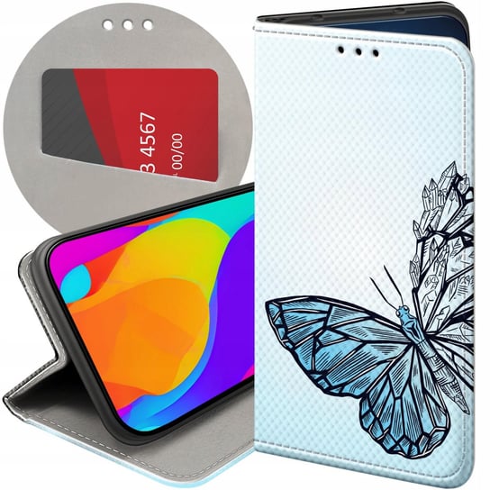 ETUI Z KLAPKĄ DO SAMSUNG GALAXY A12 WZORY MOTYLE BUTTERFLY BARWNE FUTERAŁ Samsung Electronics