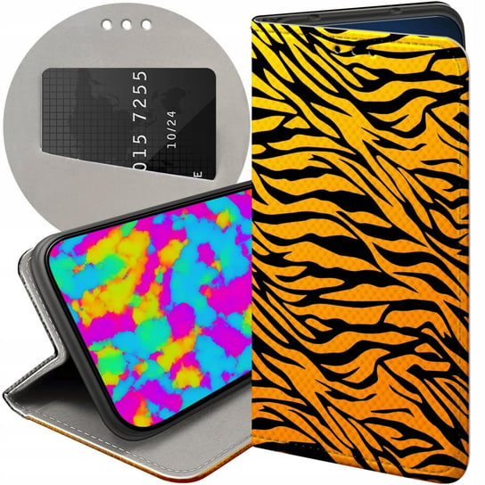 ETUI Z KLAPKĄ DO SAMSUNG GALAXY A12 WZORY TYGRYS TYGRYESK TIGER FUTERAŁ Samsung Electronics