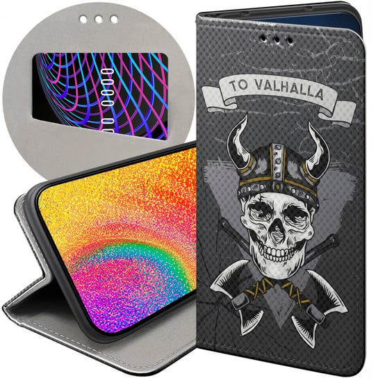 ETUI Z KLAPKĄ DO SAMSUNG GALAXY A12 WZORY WIKINGOWIE VIKING RUNY ODYN CASE Samsung Electronics