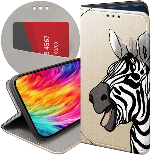 ETUI Z KLAPKĄ DO SAMSUNG GALAXY A12 WZORY ZEBRA ZEBERKA PASKI FUTERAŁ CASE Samsung Electronics