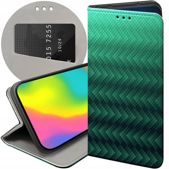 ETUI Z KLAPKĄ DO SAMSUNG GALAXY A12 WZORY ZIELONE GRASSY GREEN FUTERAŁ CASE Samsung Electronics