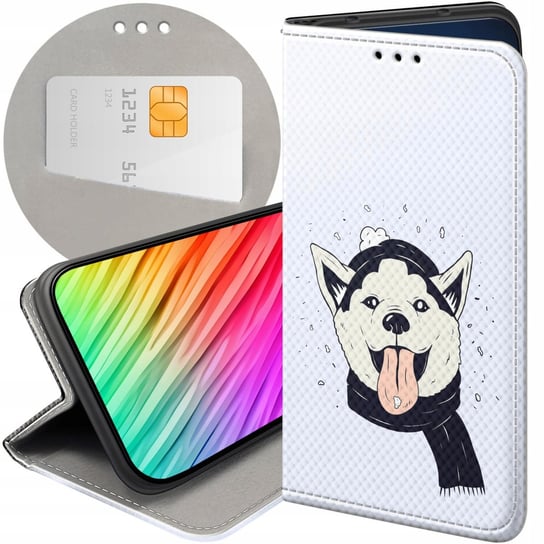 Etui Z Klapką Do Samsung Galaxy A13 4G Wzory Husky Psy Pieski Futerał Case Samsung Electronics