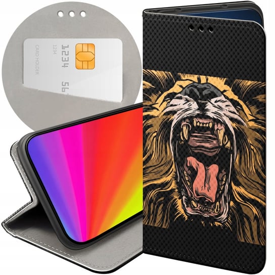 ETUI Z KLAPKĄ DO SAMSUNG GALAXY A13 4G WZORY LEW LWY LWICA FUTERAŁ CASE Samsung Electronics