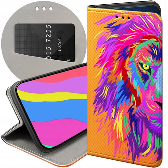 ETUI Z KLAPKĄ DO SAMSUNG GALAXY A15 WZORY NEONOWE NEON JASKRAWE FUTERAŁ Samsung