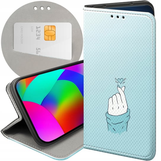 ETUI Z KLAPKĄ DO SAMSUNG GALAXY A15 WZORY NIEBIESKIE BLUE BLAU FUTERAŁ CASE Samsung Electronics