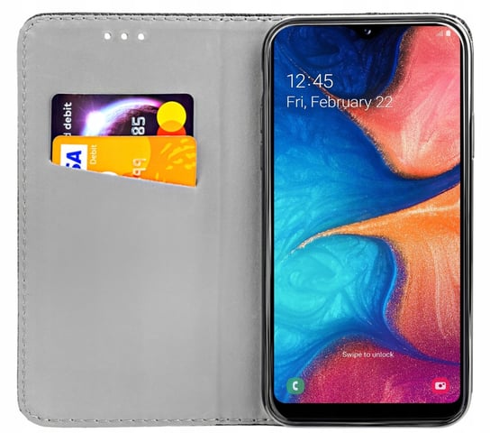 Etui Z Klapką Do Samsung Galaxy A20E Czarne Zamykane Magnetyczne Kabura Samsung Electronics