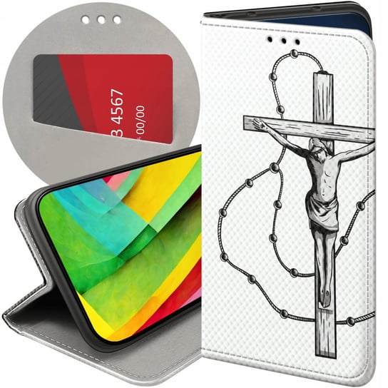 Etui Z Klapką Do Samsung Galaxy A20E Wzory Jezus Krzyż Różaniec Bóg Futerał Samsung Electronics