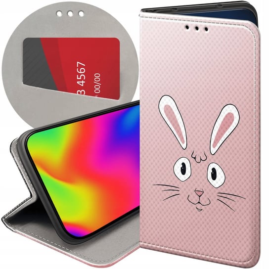 Etui Z Klapką Do Samsung Galaxy A20E Wzory Królik Zając Bunny Futerał Case Samsung