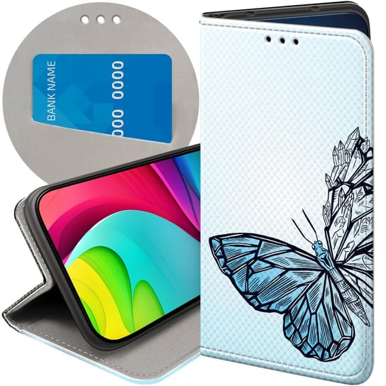 ETUI Z KLAPKĄ DO SAMSUNG GALAXY A20E WZORY MOTYLE BUTTERFLY BARWNE FUTERAŁ Samsung Electronics