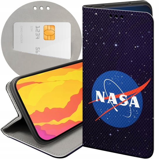 ETUI Z KLAPKĄ DO SAMSUNG GALAXY A20S WZORY NASA KOSMOS ASTRONOMIA GWIAZDY Samsung Electronics