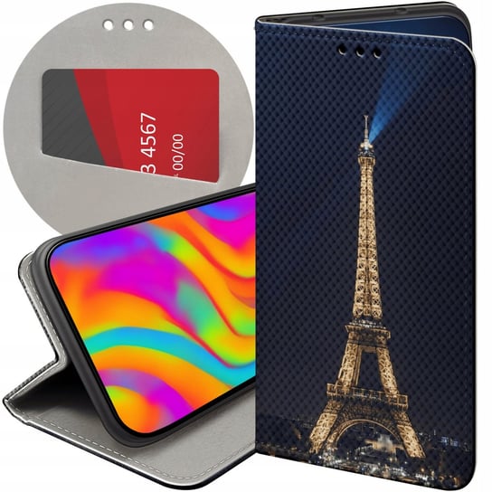 ETUI Z KLAPKĄ DO SAMSUNG GALAXY A20S WZORY PARYŻ FRANCJA EIFFEL FUTERAŁ Samsung Electronics