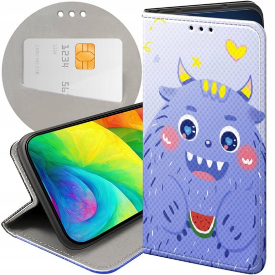 ETUI Z KLAPKĄ DO SAMSUNG GALAXY A20S WZORY POTWORY POTWÓR MONSTER FUTERAŁ Samsung Electronics