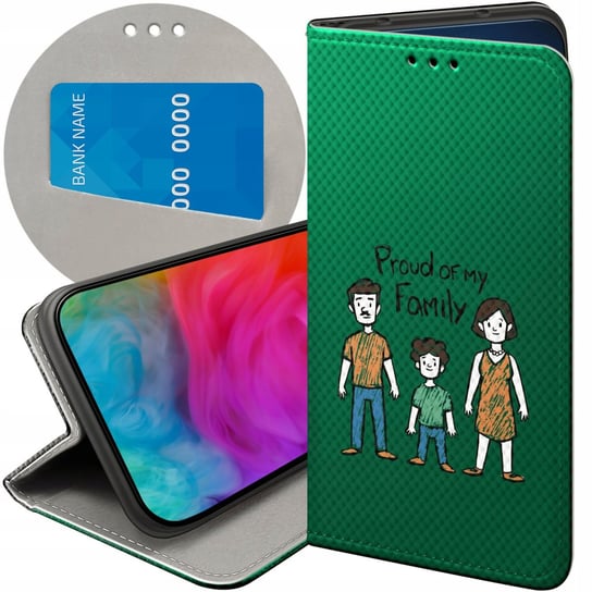 ETUI Z KLAPKĄ DO SAMSUNG GALAXY A20S WZORY RODZINA FAMILIA DOM FUTERAŁ CASE Samsung Electronics