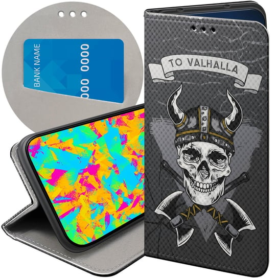 ETUI Z KLAPKĄ DO SAMSUNG GALAXY A20S WZORY WIKINGOWIE VIKING RUNY ODYN CASE Samsung Electronics