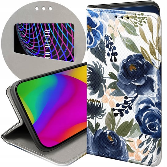 ETUI Z KLAPKĄ DO SAMSUNG GALAXY A21S WZORY KWIATY KWIECISTE FLOWER FUTERAŁ Samsung Electronics