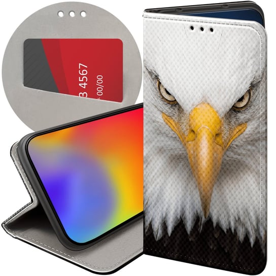 ETUI Z KLAPKĄ DO SAMSUNG GALAXY A21S WZORY ORZEŁ SOKÓŁ EAGLE FUTERAŁ CASE Samsung Electronics