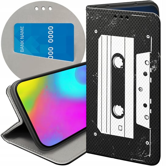 ETUI Z KLAPKĄ DO SAMSUNG GALAXY A21S WZORY RETRO OLD SCHOOL MUZYKA GRY CASE Samsung