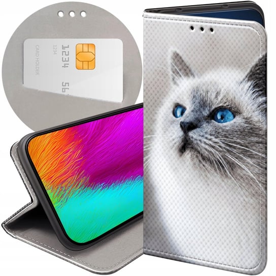 ETUI Z KLAPKĄ DO SAMSUNG GALAXY A22 4G WZORY ANIMALS ZDJĘCIA ZWIERZĘTA CASE Samsung Electronics