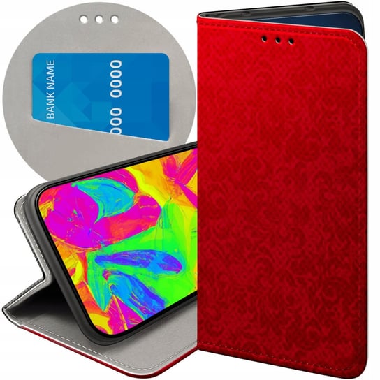 Etui Z Klapką Do Samsung Galaxy A22 4G Wzory Czerwone Serca Róże Futerał Samsung