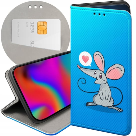 ETUI Z KLAPKĄ DO SAMSUNG GALAXY A22 4G WZORY MYSZKA MOUSE MINI FUTERAŁ CASE Samsung