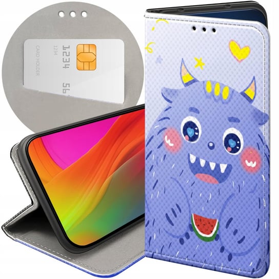 ETUI Z KLAPKĄ DO SAMSUNG GALAXY A22 4G WZORY POTWORY POTWÓR MONSTER FUTERAŁ Samsung Electronics