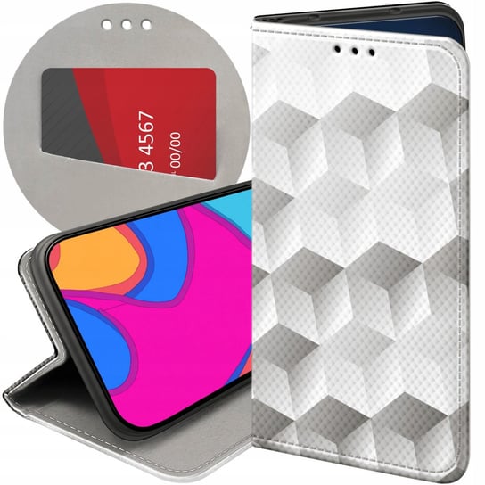 ETUI Z KLAPKĄ DO SAMSUNG GALAXY A22 5G WZORY 3D GEOMETRYCZNE ILUZJA CASE Samsung Electronics