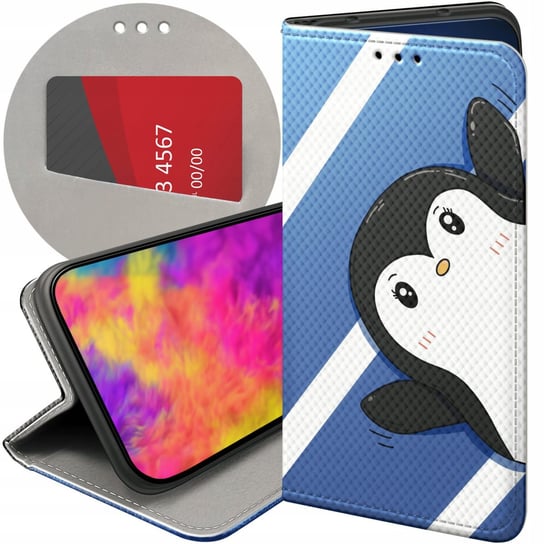 ETUI Z KLAPKĄ DO SAMSUNG GALAXY A22 5G WZORY PINGWINEK PINGWIN HAPPY FEET Samsung Electronics