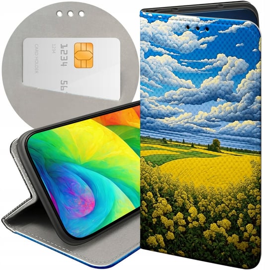 ETUI Z KLAPKĄ DO SAMSUNG GALAXY A24 4G / A25 5G WZORY CHMURY NIEBO BŁĘKIT Samsung Electronics