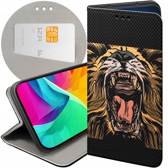 ETUI Z KLAPKĄ DO SAMSUNG GALAXY A3 2017 WZORY LEW LWY LWICA FUTERAŁ CASE Samsung Electronics