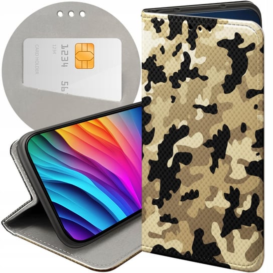 ETUI Z KLAPKĄ DO SAMSUNG GALAXY A3 2017 WZORY MORO WOJSKOWE MILITARNE CASE Samsung Electronics