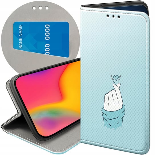 ETUI Z KLAPKĄ DO SAMSUNG GALAXY A32 4G WZORY NIEBIESKIE BLUE BLAU FUTERAŁ Samsung Electronics